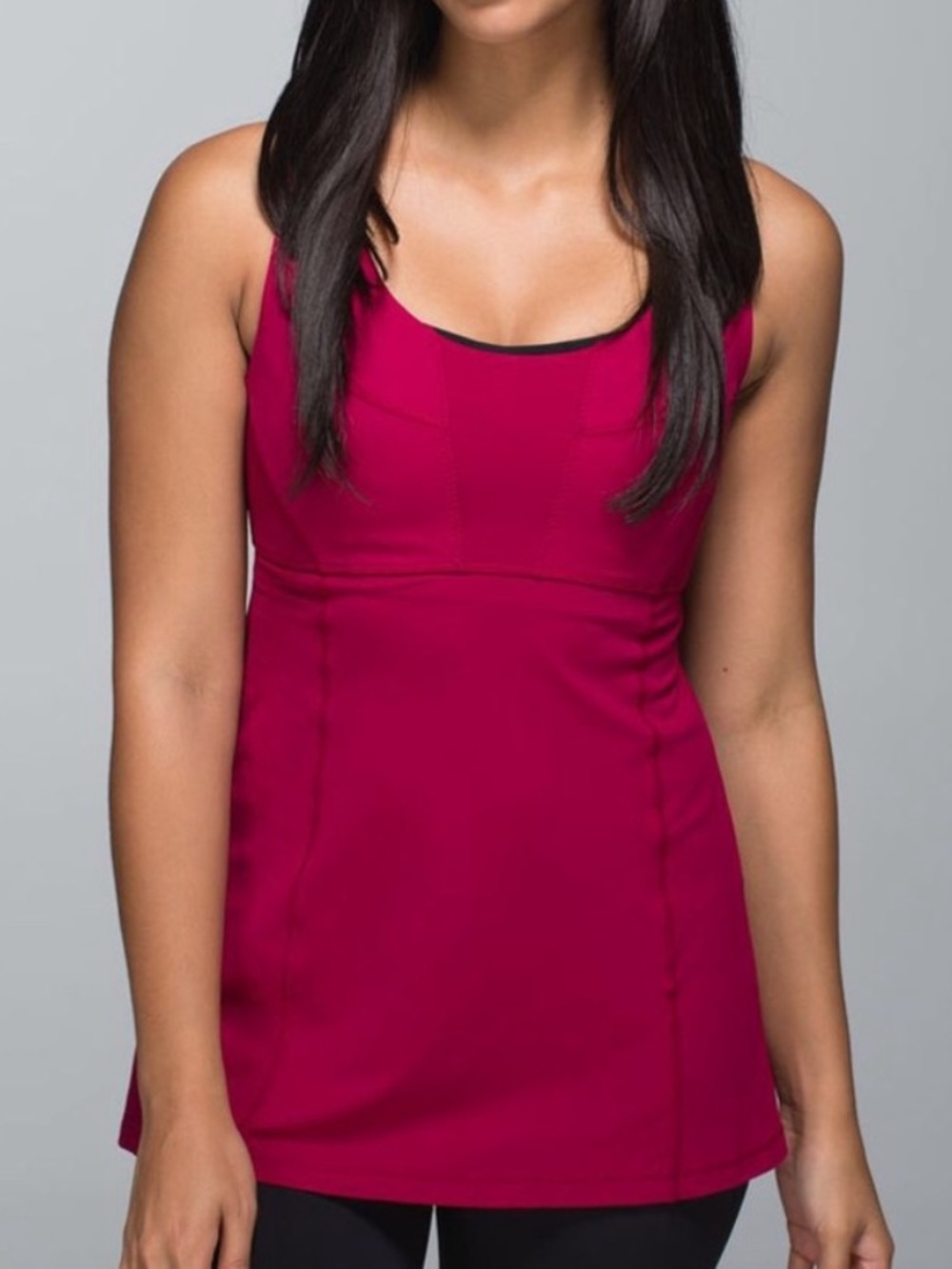 EUC Lululemon Wrapper’s Delight Tank Top Bumble Berry Pink Raspberry Mesh Size 6